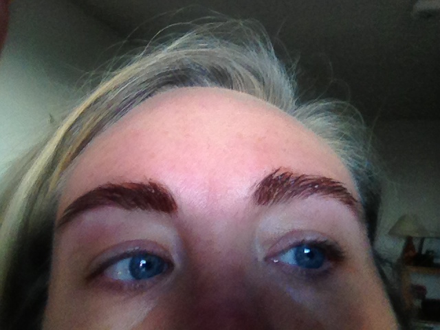 EYE BROW DYE the process